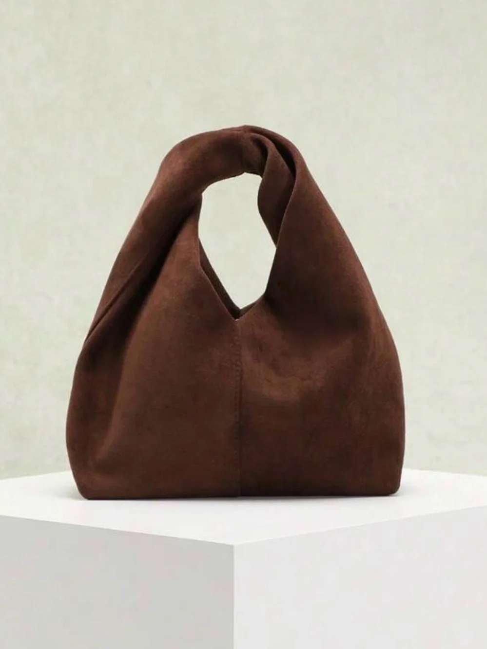 NEW Brown Twist Handle Hobo Shoulder Bag
